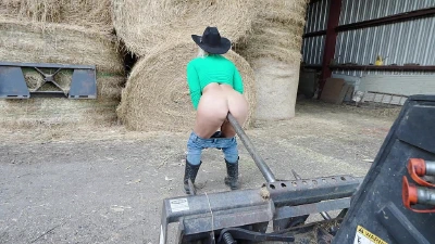 Sam Zee Gets Bale Speared On The Farm